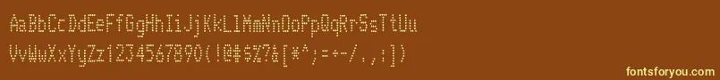 TelidoninkcdRegular Font – Yellow Fonts on Brown Background