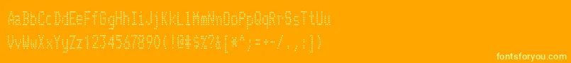 TelidoninkcdRegular Font – Yellow Fonts on Orange Background