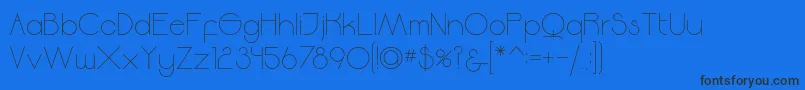 Moodyrock Font – Black Fonts on Blue Background