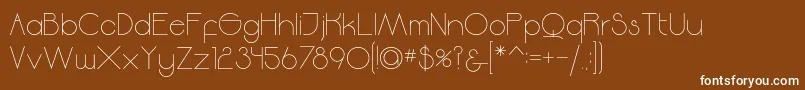 フォントMoodyrock – 茶色の背景に白い文字