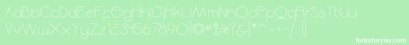 Шрифт Moodyrock – белые шрифты на зелёном фоне