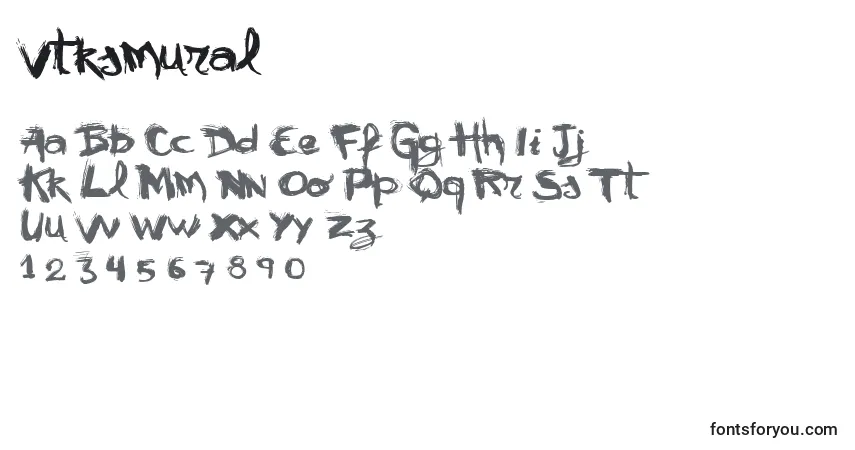 Fuente Vtksmural - alfabeto, números, caracteres especiales