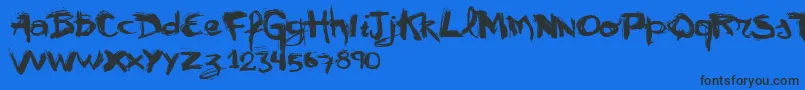 Vtksmural Font – Black Fonts on Blue Background