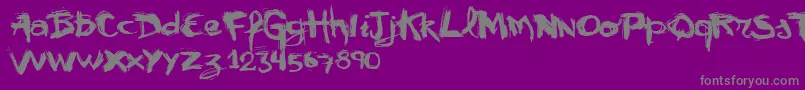 Vtksmural Font – Gray Fonts on Purple Background