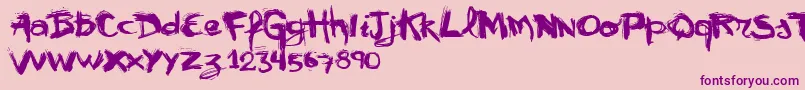 Vtksmural Font – Purple Fonts on Pink Background