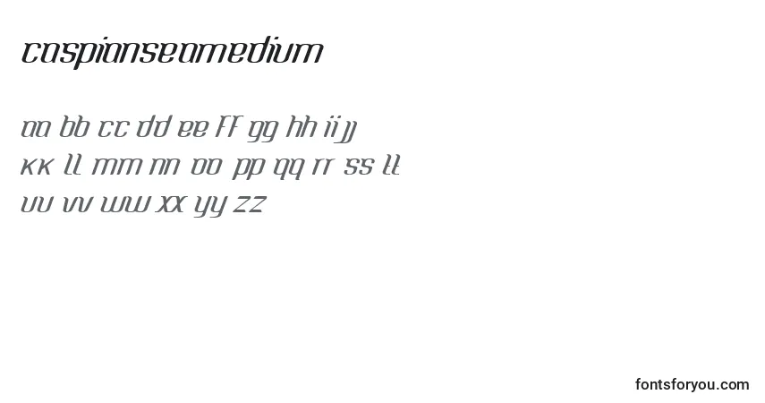 Czcionka CaspianseaMedium – alfabet, cyfry, specjalne znaki