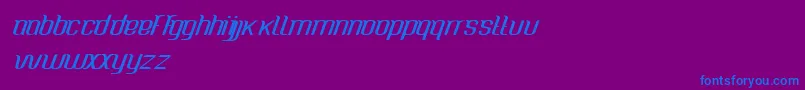 Police CaspianseaMedium – polices bleues sur fond violet