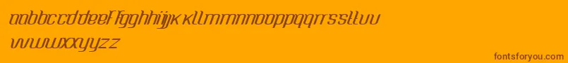 CaspianseaMedium-Schriftart – Braune Schriften auf orangefarbenem Hintergrund