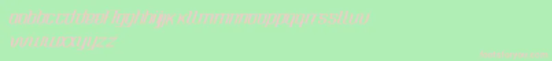 CaspianseaMedium-fontti – vaaleanpunaiset fontit vihreällä taustalla