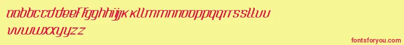 フォントCaspianseaMedium – 赤い文字の黄色い背景