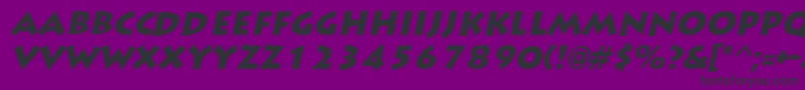 LiddieblackItalic-fontti – mustat fontit violetilla taustalla