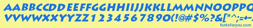 fuente LiddieblackItalic – Fuentes Azules Sobre Fondo Amarillo