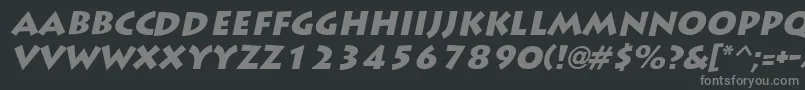 LiddieblackItalic Font – Gray Fonts on Black Background