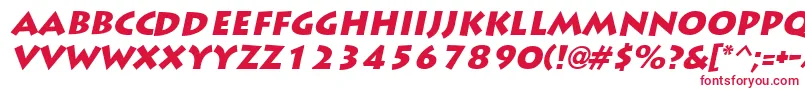 フォントLiddieblackItalic – 赤い文字