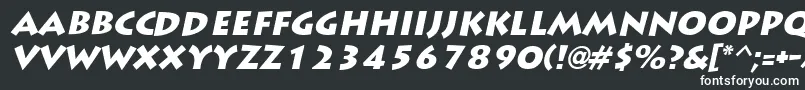 フォントLiddieblackItalic – 黒い背景に白い文字