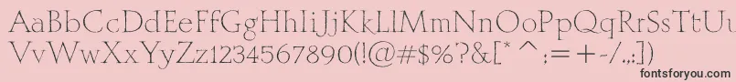 MithrasItcTt Font – Black Fonts on Pink Background