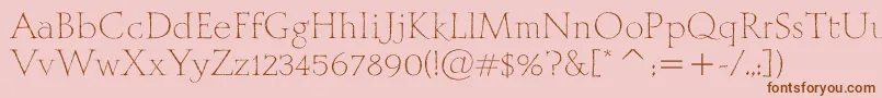 MithrasItcTt Font – Brown Fonts on Pink Background