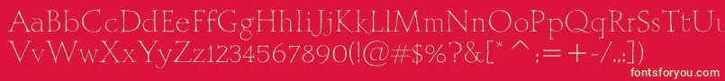 MithrasItcTt Font – Green Fonts on Red Background