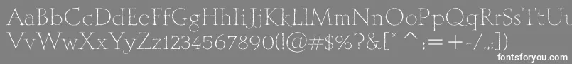 MithrasItcTt Font – White Fonts on Gray Background