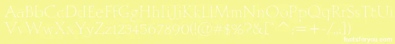 MithrasItcTt Font – White Fonts on Yellow Background