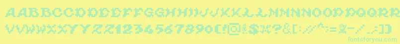 Ghouls.Ghosts.And.GoblinsFontvir.Us Font – Green Fonts on Yellow Background