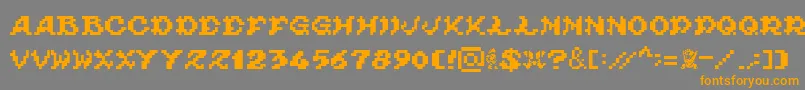 Ghouls.Ghosts.And.GoblinsFontvir.Us Font – Orange Fonts on Gray Background