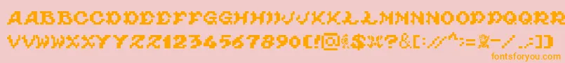 Ghouls.Ghosts.And.GoblinsFontvir.Us Font – Orange Fonts on Pink Background