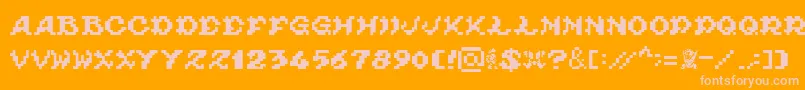 Ghouls.Ghosts.And.GoblinsFontvir.Us Font – Pink Fonts on Orange Background