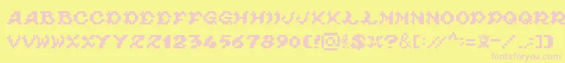 Ghouls.Ghosts.And.GoblinsFontvir.Us Font – Pink Fonts on Yellow Background