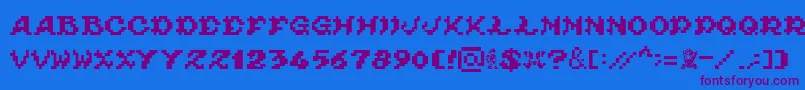 Ghouls.Ghosts.And.GoblinsFontvir.Us Font – Purple Fonts on Blue Background