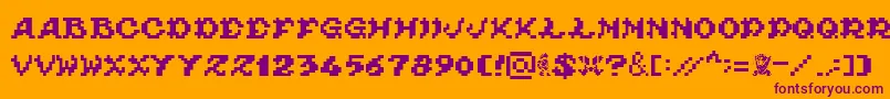 Ghouls.Ghosts.And.GoblinsFontvir.Us Font – Purple Fonts on Orange Background