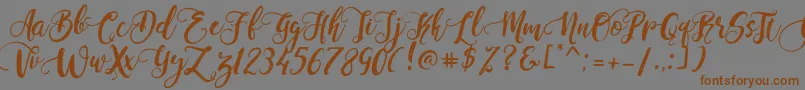 PerfumeClassicDemoVersion Font – Brown Fonts on Gray Background