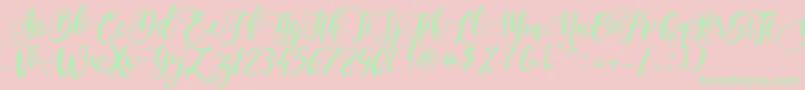 PerfumeClassicDemoVersion Font – Green Fonts on Pink Background