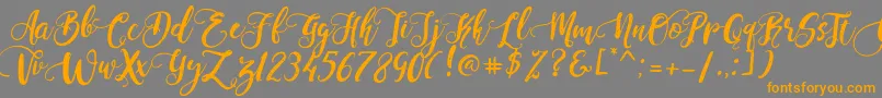 PerfumeClassicDemoVersion Font – Orange Fonts on Gray Background