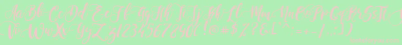 PerfumeClassicDemoVersion Font – Pink Fonts on Green Background