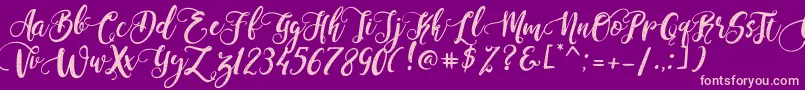 PerfumeClassicDemoVersion Font – Pink Fonts on Purple Background