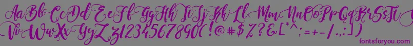 PerfumeClassicDemoVersion Font – Purple Fonts on Gray Background