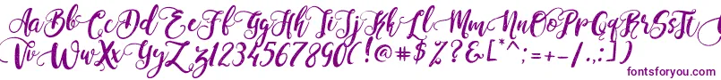 PerfumeClassicDemoVersion Font – Purple Fonts on White Background