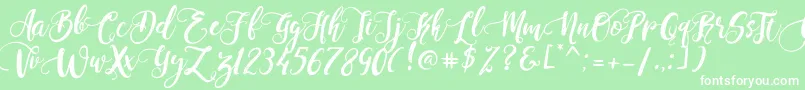 PerfumeClassicDemoVersion Font – White Fonts on Green Background