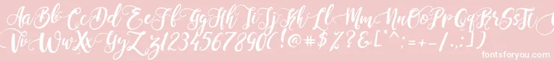 PerfumeClassicDemoVersion Font – White Fonts on Pink Background