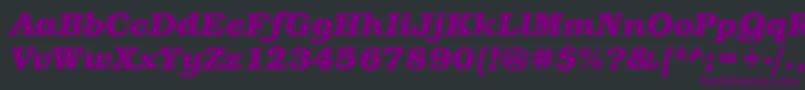 BookBoldItalic Font – Purple Fonts on Black Background