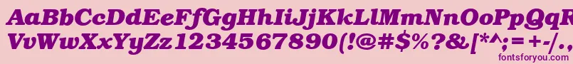 BookBoldItalic Font – Purple Fonts on Pink Background