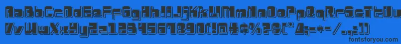 Drosselmeyerpunch Font – Black Fonts on Blue Background