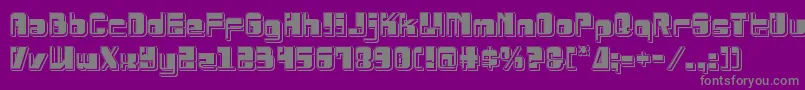 Drosselmeyerpunch-Schriftart – Graue Schriften auf violettem Hintergrund