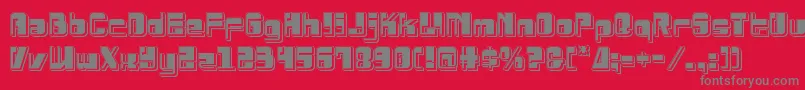 Drosselmeyerpunch Font – Gray Fonts on Red Background