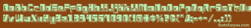 Drosselmeyerpunch Font – Green Fonts on Brown Background