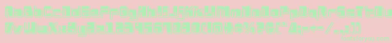 Drosselmeyerpunch Font – Green Fonts on Pink Background