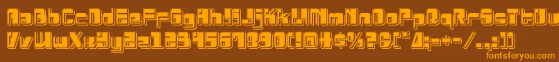 Drosselmeyerpunch Font – Orange Fonts on Brown Background