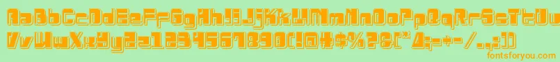 Drosselmeyerpunch Font – Orange Fonts on Green Background