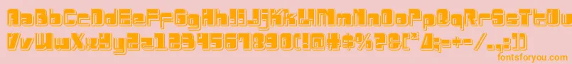 Drosselmeyerpunch Font – Orange Fonts on Pink Background